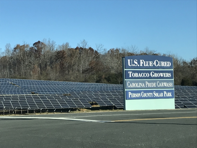A solar farm in Person County.