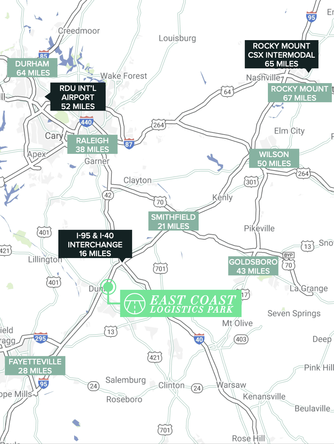 East Coast Logistics Park_location map